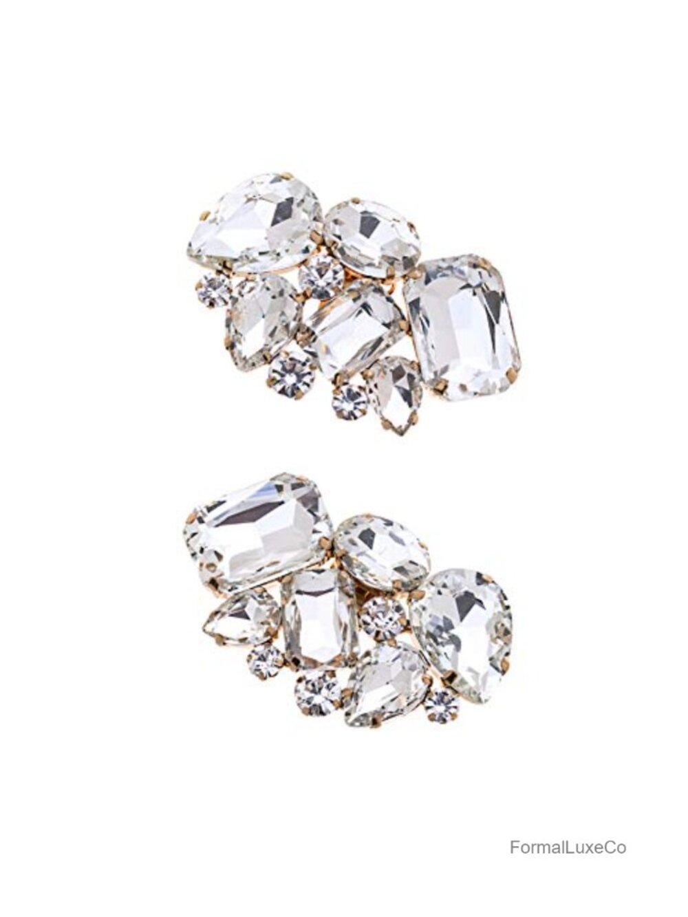2Pc Rhinestone Shoe Clips Crystal Buckle Charms for Flats Pumps Boots